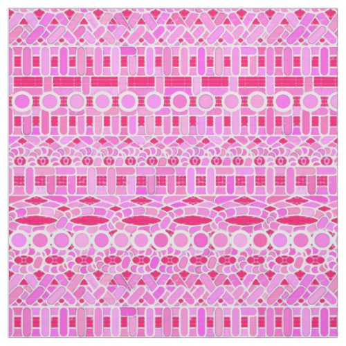 Tribal Batik _ shades of pink Fabric