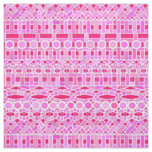 Tribal Batik - shades of pink Fabric