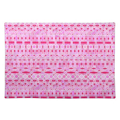 Tribal Batik _ shades of pink Placemat