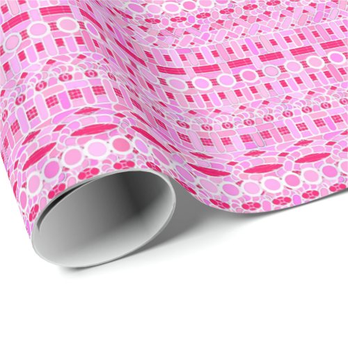 Tribal Batik _ shades of pink Wrapping Paper