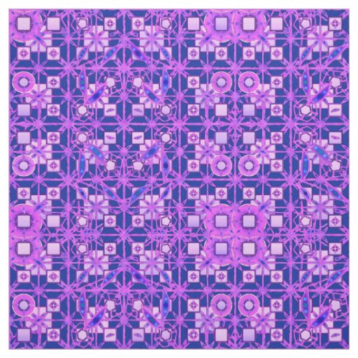 Tribal Batik - shades of purple Fabric