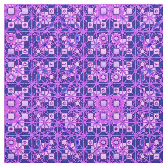 Tribal Batik - shades of purple Fabric (Swatch)