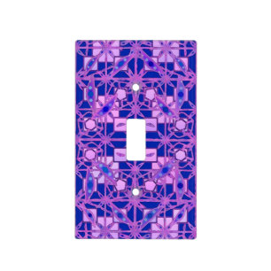 Tribal Batik - shades of purple Light Switch Cover