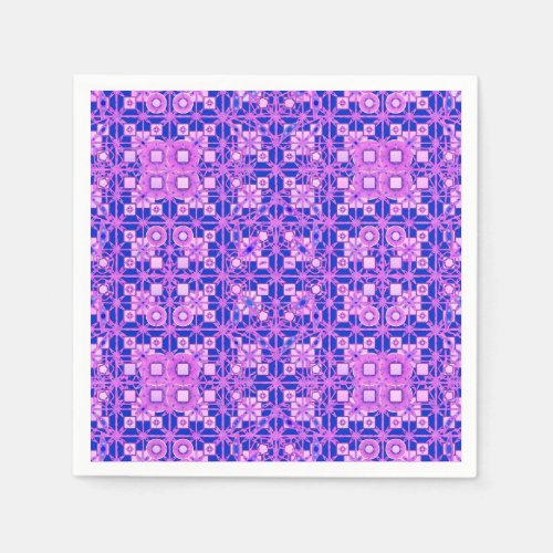 Tribal Batik _ shades of purple Paper Napkins