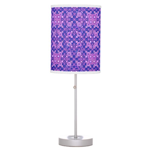Tribal Batik _ shades of purple Table Lamp
