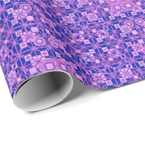 Tribal Batik _ shades of purple Wrapping Paper