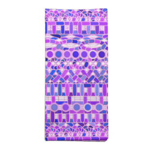 Tribal Batik - shades of violet purple Cloth Napkin