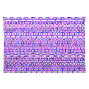 Tribal Batik - shades of violet purple Cloth Placemat
