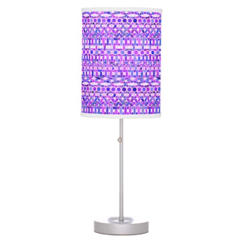 Tribal Batik _ shades of violet purple Table Lamp