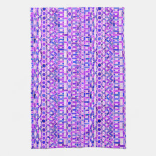 Tribal Batik - shades of violet purple Towel