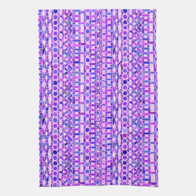 Tribal Batik - shades of violet purple Towel (Vertical)