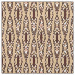 Tribal Batik - Tan, Dark Brown and Cream Fabric