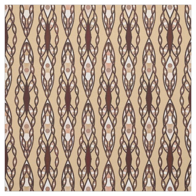 Tribal Batik - Tan, Dark Brown and Cream Fabric (Swatch)