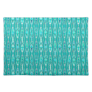 Tribal Batik - Turquoise and Aquamarine Placemat
