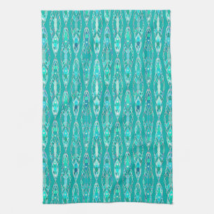 Tribal Batik - Turquoise and Aquamarine Towel