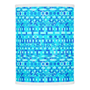 Tribal Batik - turquoise, aqua and cobalt blue Lamp Shade