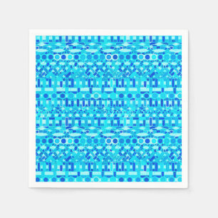 Tribal Batik - turquoise, aqua and cobalt blue Napkins