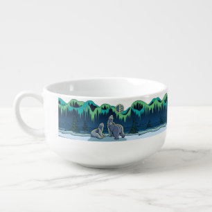 Tribal Bear Art Bowl Polar Bear Art Dinner Bowls