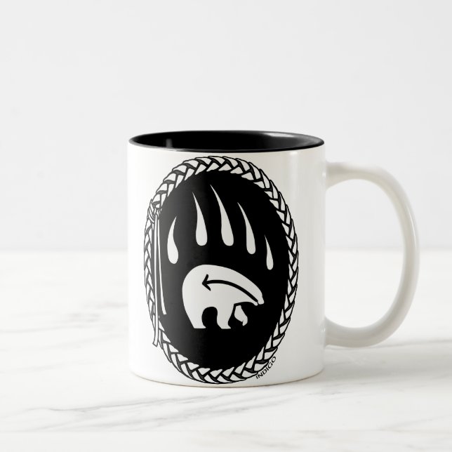 Tribal Bear Art Coffee Mug First Nations Bear Cup (Right)