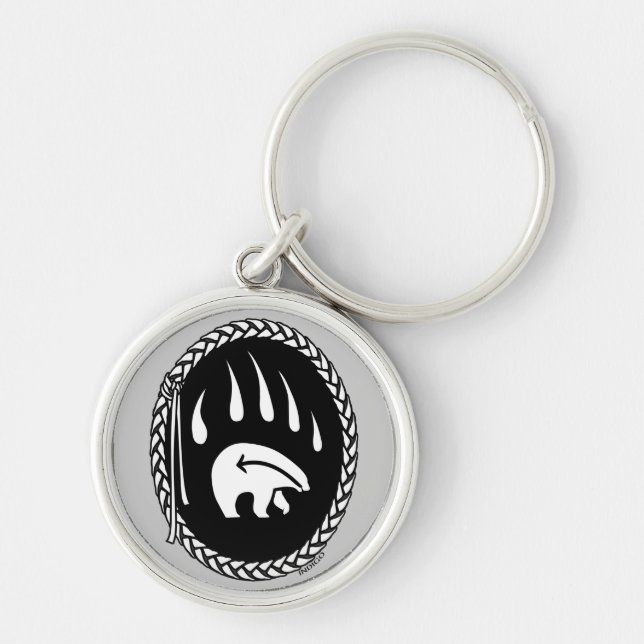 Tribal Bear Art Key Chain First Nations Bear Gifts (Front)