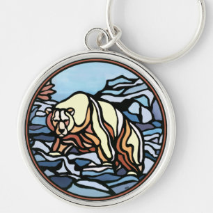 Tribal Bear Art Key Chain First Nations Bear Gifts