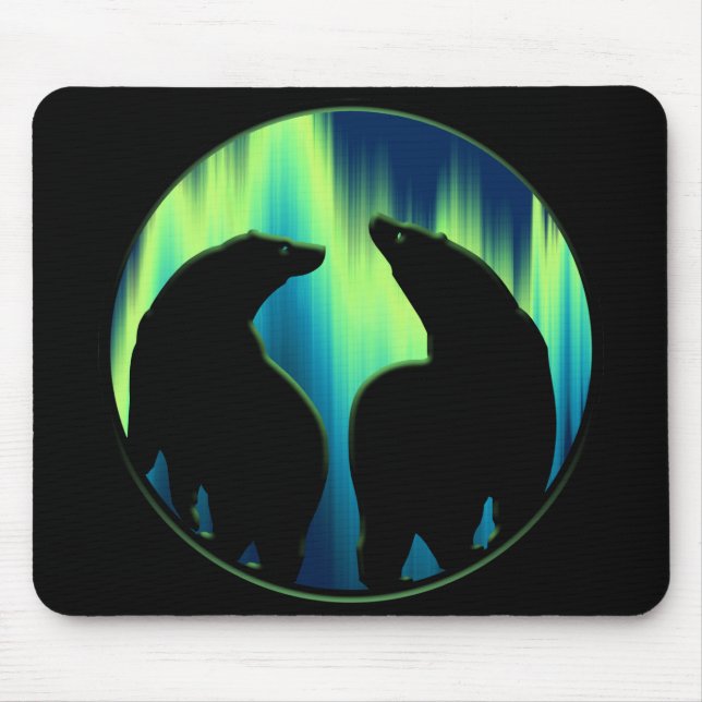 Tribal Bear Art Mousepad Stylish Wildlife Mousepad (Front)