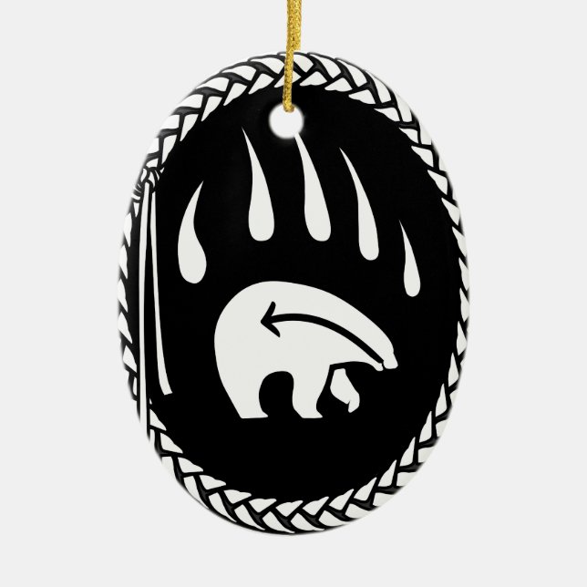 Tribal Bear Art Ornament Bear Keepsake & Gifts (Front)
