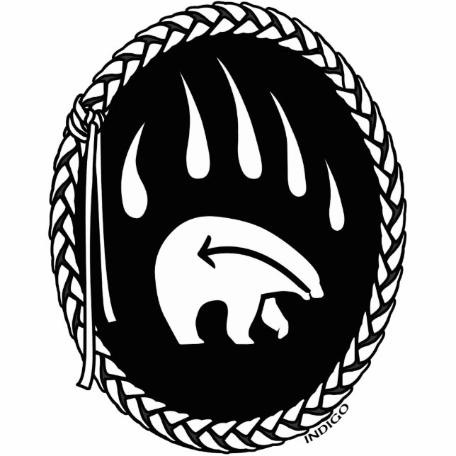 Tribal Bear Art Ornament Bear Keepsake & Gifts Cutout (Front)