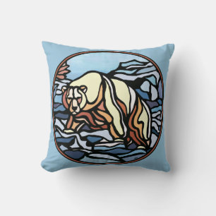 Tribal Bear Art Pillow First Nations Bears Pillow
