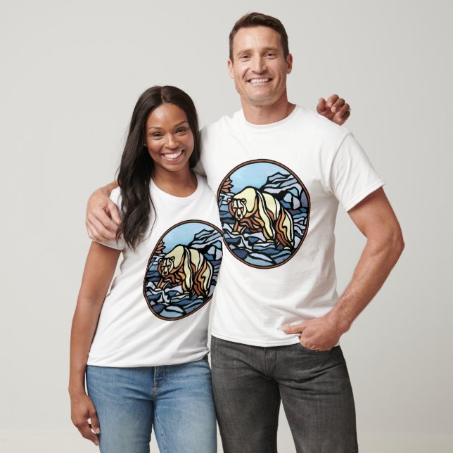 Tribal Bear Art Shirt Polar Bear Men's Shirt (Unisex)