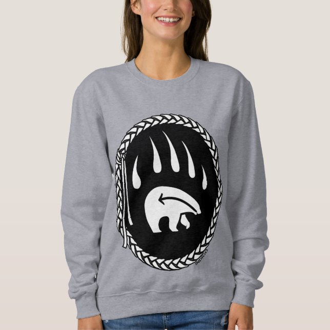 Tribal Bear Art Sweatshirt Bear Claw Sweatshirts (Front)
