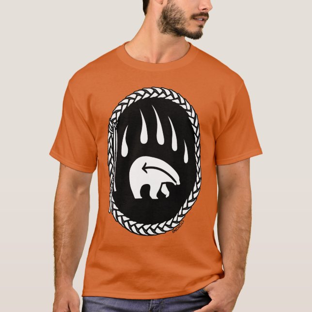 Tribal Bear Art T-shirt Bear Claw Men's Tees (Front)