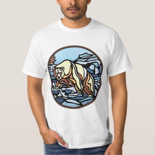 Tribal Bear Art T_shirt Polar Bear Mens Shirt