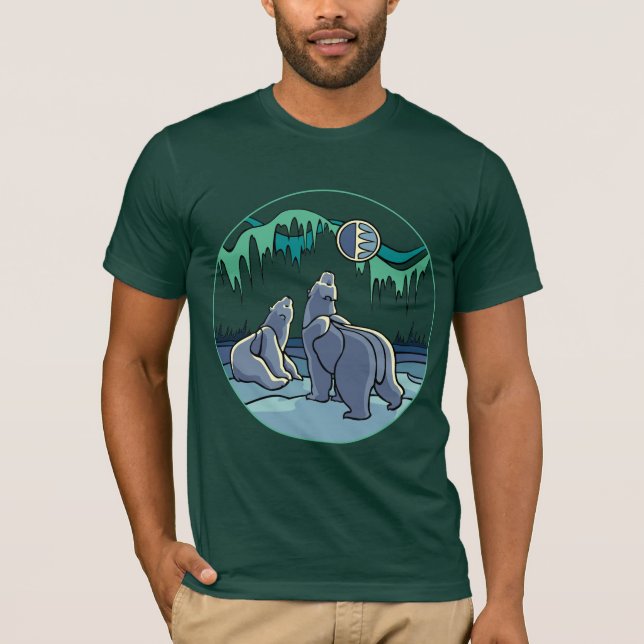 Tribal Bear Art T-shirt Wildlife Bear Unisex Shirt (Front)