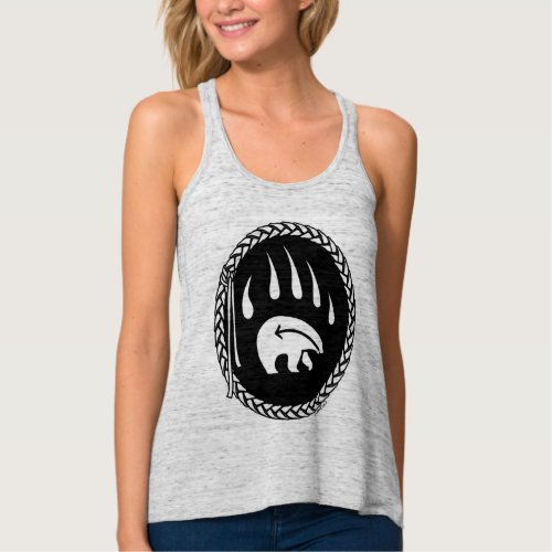 Tribal Bear Art Tank Top Bear Claw Ladies Shirt