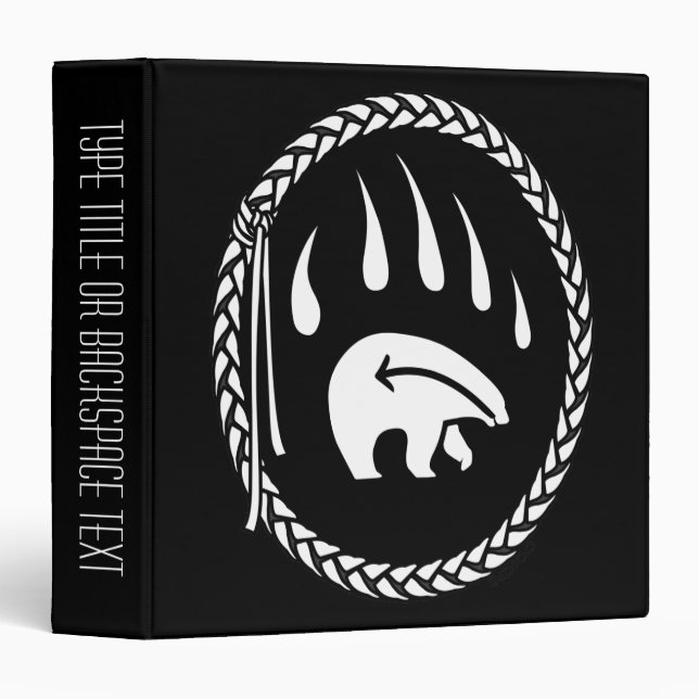 Tribal Bear Binder Native Art Binder Photo Album (Front/Spine)