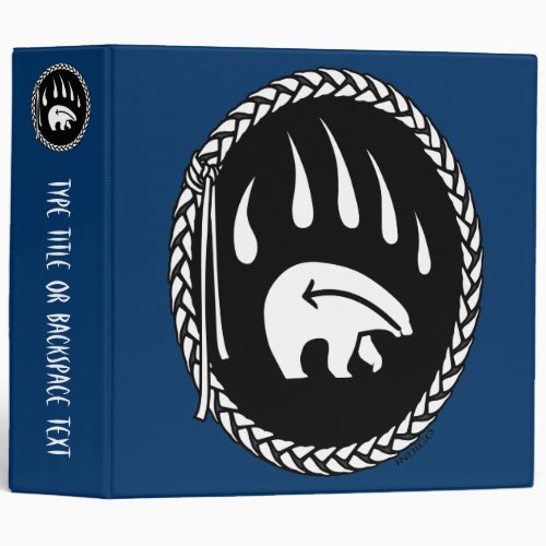 Tribal Bear Binder Native Art Binder Photo Album