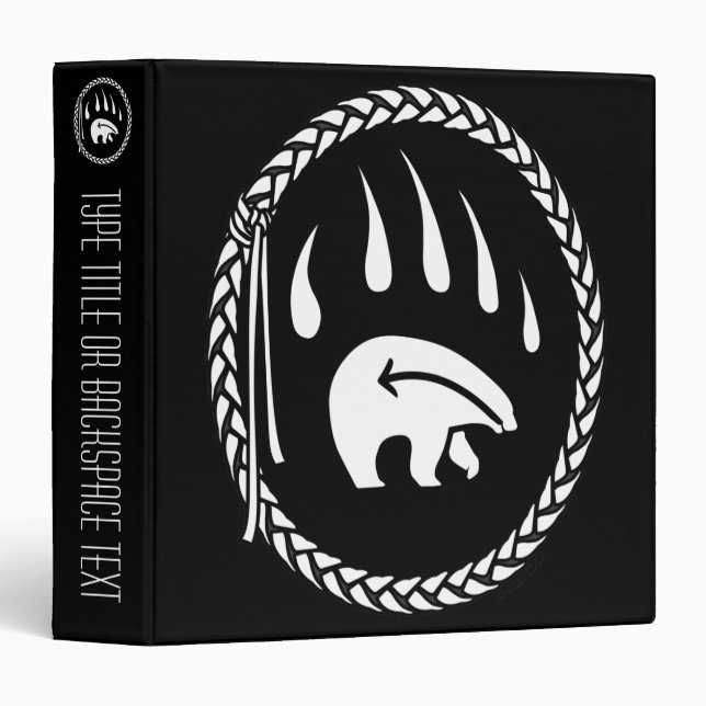 Tribal Bear Binder Native Art Binder Photo Album (Front/Spine)