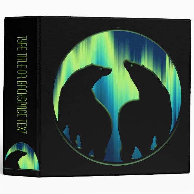 Tribal Bear Binder Native Art School Supplies (Front/Spine)