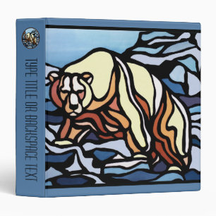 Tribal Bear Binder Native Art School Supplies