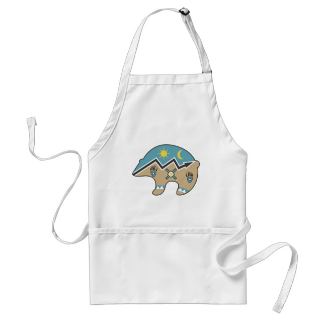 Tribal  Bear Design Adult Apron (Front)
