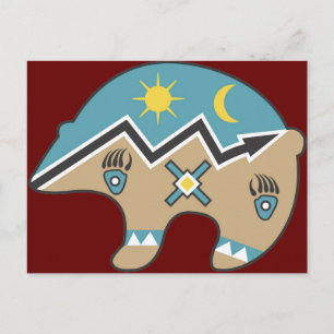 Tribal Bear Design Postcard