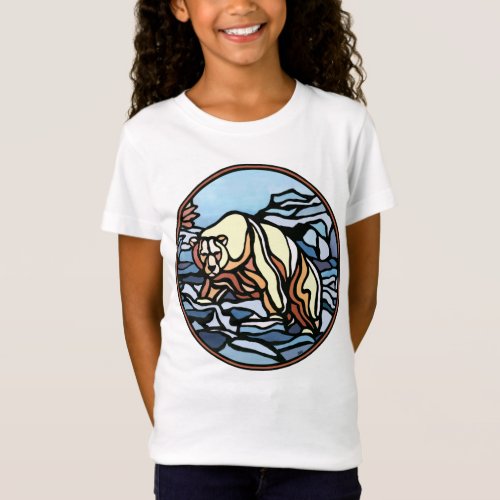 Tribal Bear Girls T_shirt Polar Bear Kids Shirts