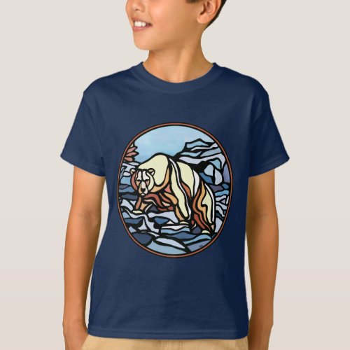 Tribal Bear Kids T_shirt Polar Bear Kids Shirts