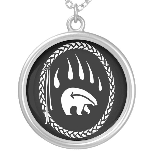 Tribal Bear Necklace Wildlife Art Bear Necklace (Front)