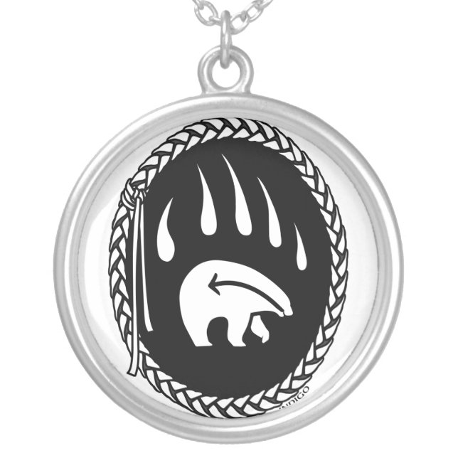 Tribal Bear Necklace Wildlife Art Bear Necklace (Front)