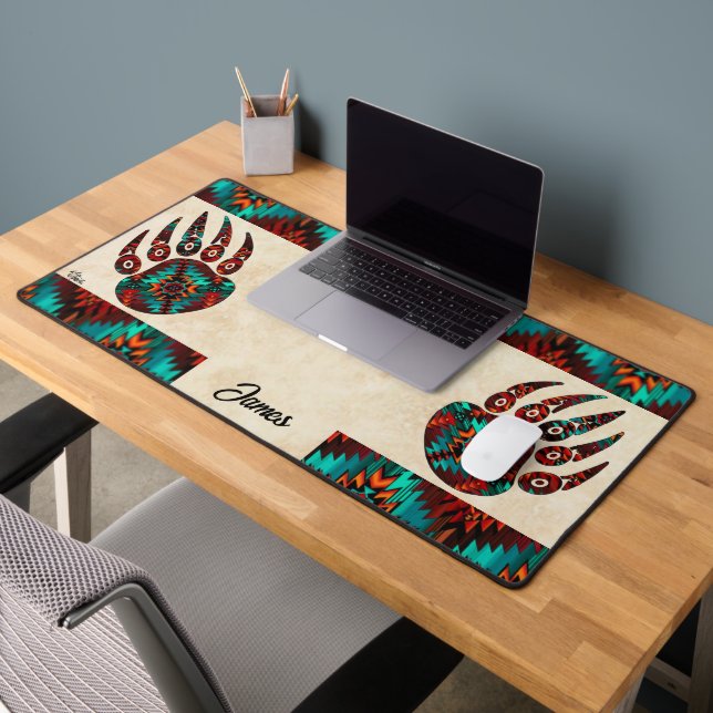 Tribal Bear Paw Desk Mat (Office 2)