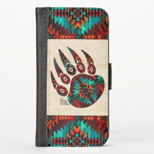 Tribal Bear Paw iPhone Wallet Case