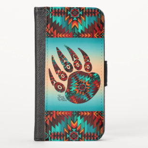 Tribal Bear Paw iPhone Wallet Case