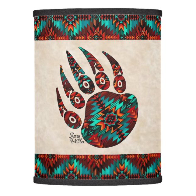 Tribal Bear Paw Lamp Shade (Front)